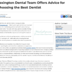 Lexington dental team Hamburg Expressions offers tips for selecting the best dentist